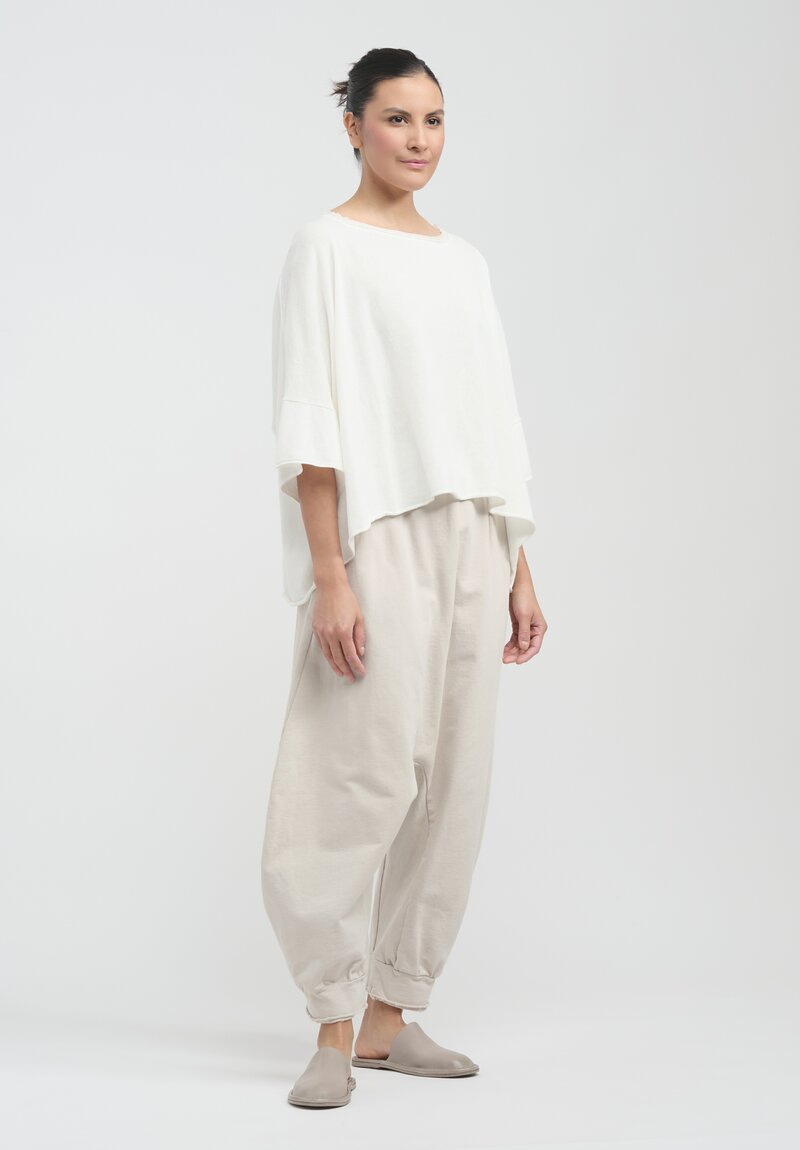 Rundholz Dip Paper & Cotton Knit Pullover in Star White	