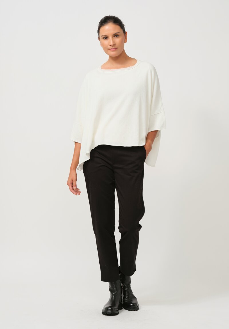 Rundholz Dip Paper & Cotton Knit Pullover in Star White	