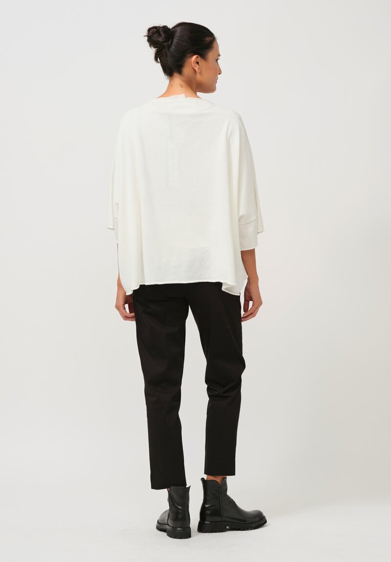 Rundholz Dip Paper & Cotton Knit Pullover in Star White	