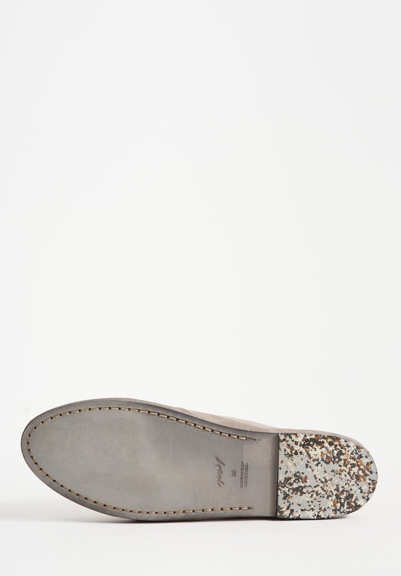 Marsèll Suede Coltellaccio Ballerina Flat in Asfalto Grey