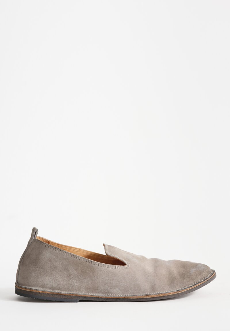 Marsèll Suede Strasacco Pantofola Shoe in Asfalto Grey