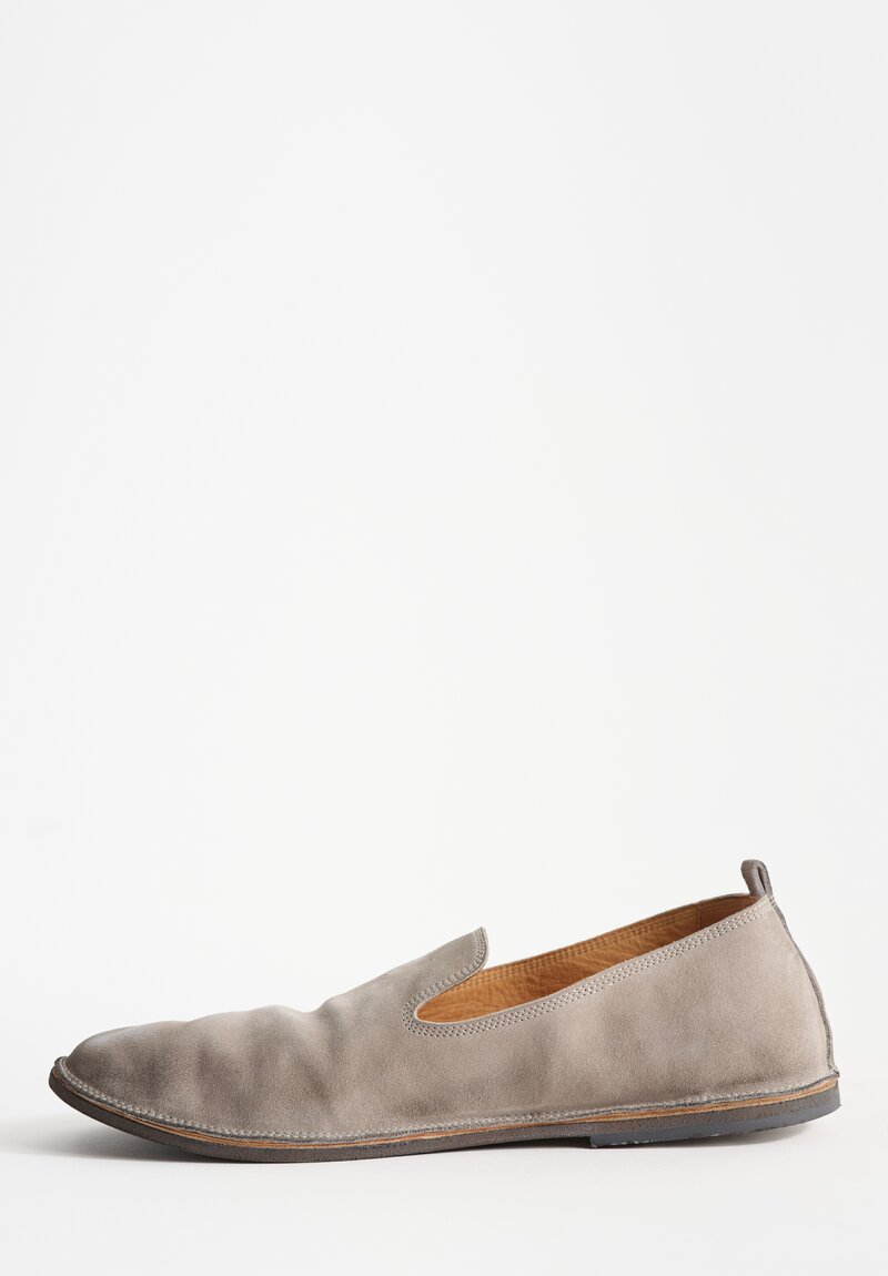 Marsèll Suede Strasacco Pantofola Shoe in Asfalto Grey