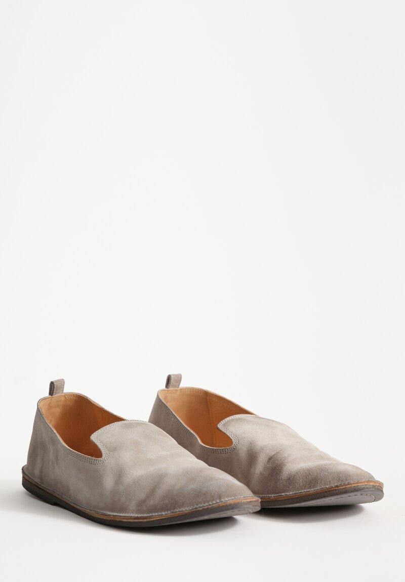 Marsèll Suede Strasacco Pantofola Shoe in Asfalto Grey