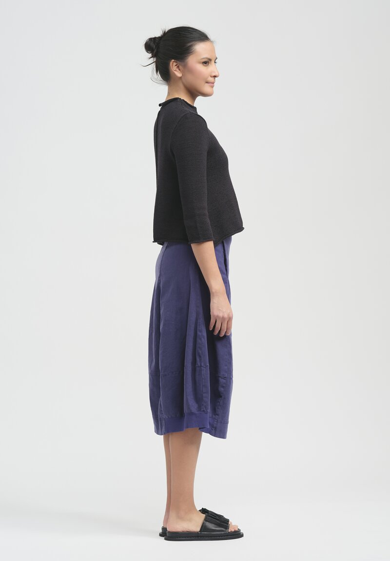 Rundholz Black Label Linen Rolltop Skirt in Azur Blue	