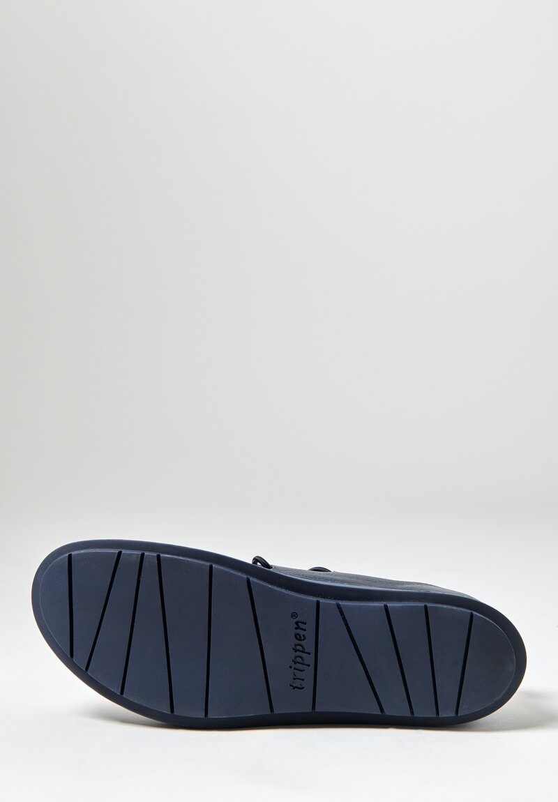 Trippen Pully Shoe in Navy Blue	