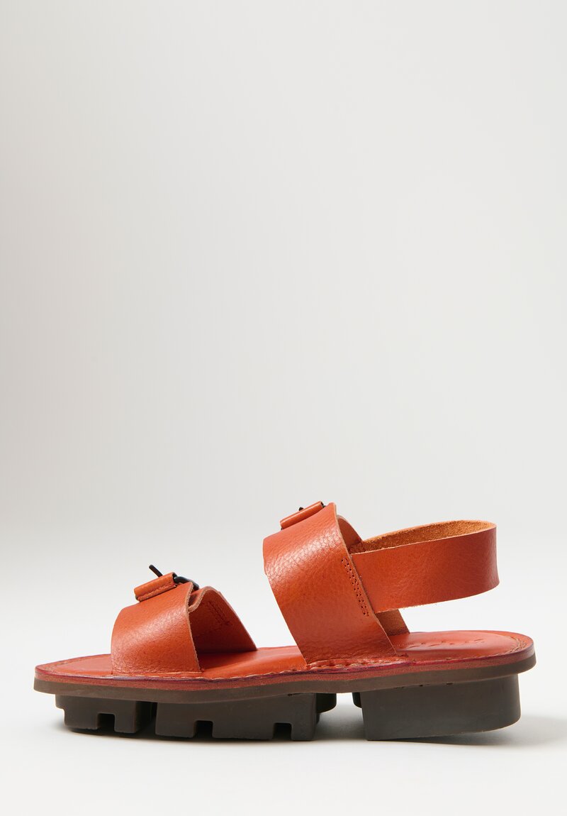Trippen Review Sandal in Brandy Red
