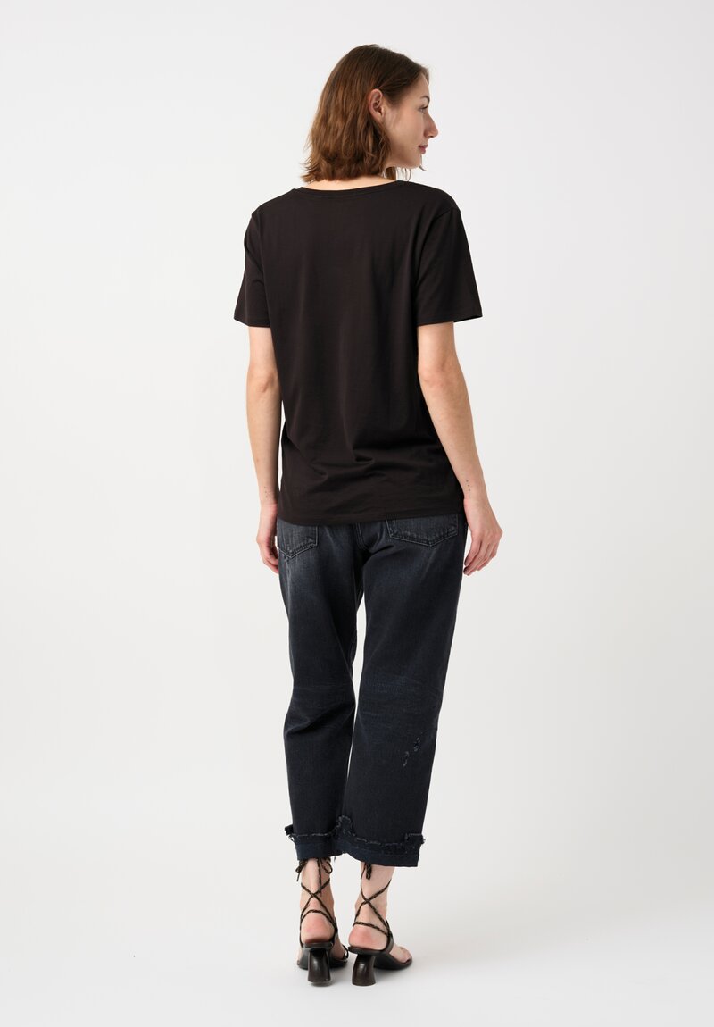 R13 Distressed Boyfriend Jean in Jake Black