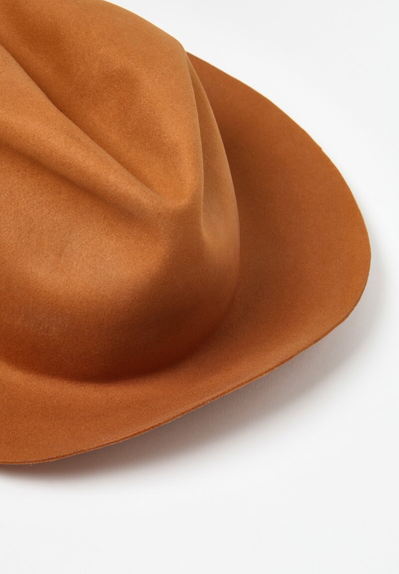 Horisaki Design & Handel Beaver Felt Easy Burnt Hat in Rust	
