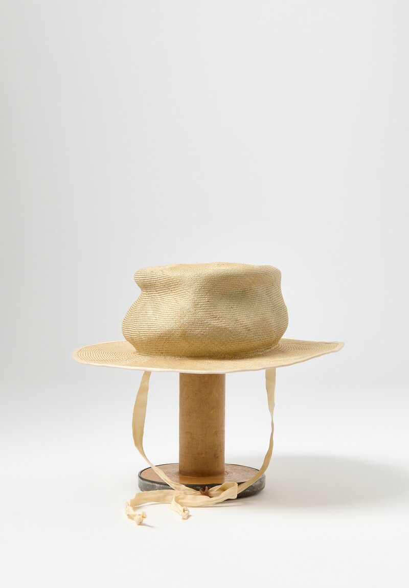 Horisaki Design & Handel Antique Sisal Straw Hat in Iron 