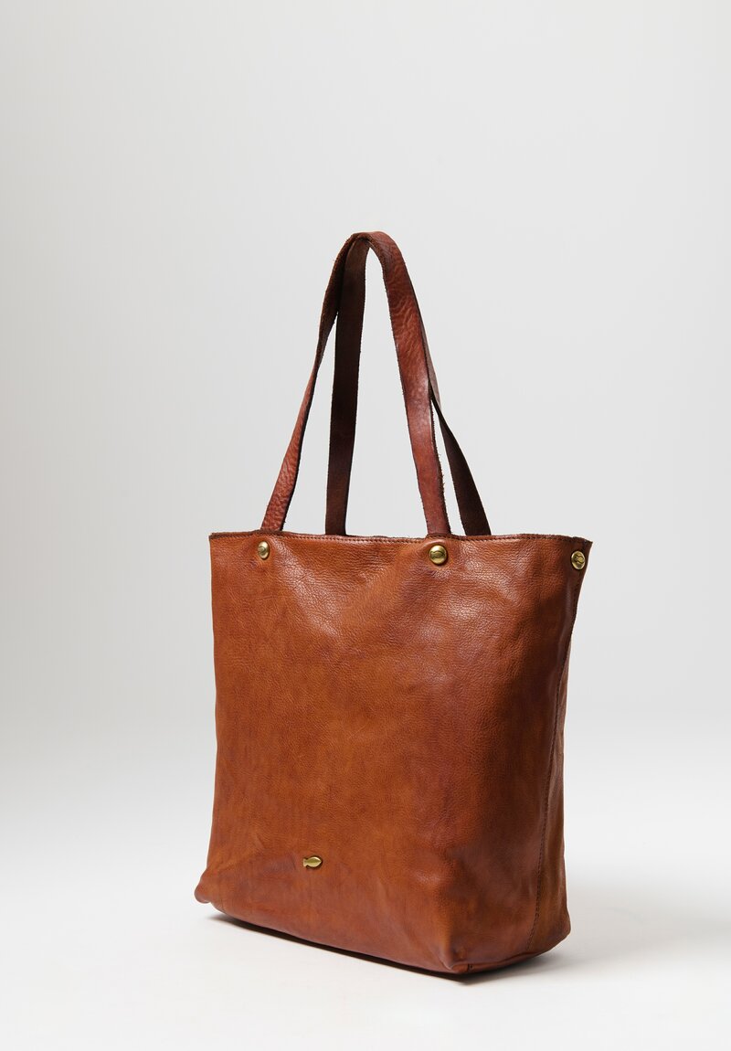 Campomaggi Orleans Shopper Bag in Cognac Brown	