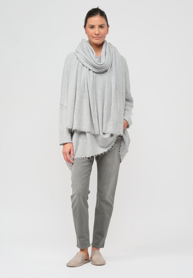 Rundholz Dip Oversized Raccoon Knit Pullover in Coal Cloud Grey