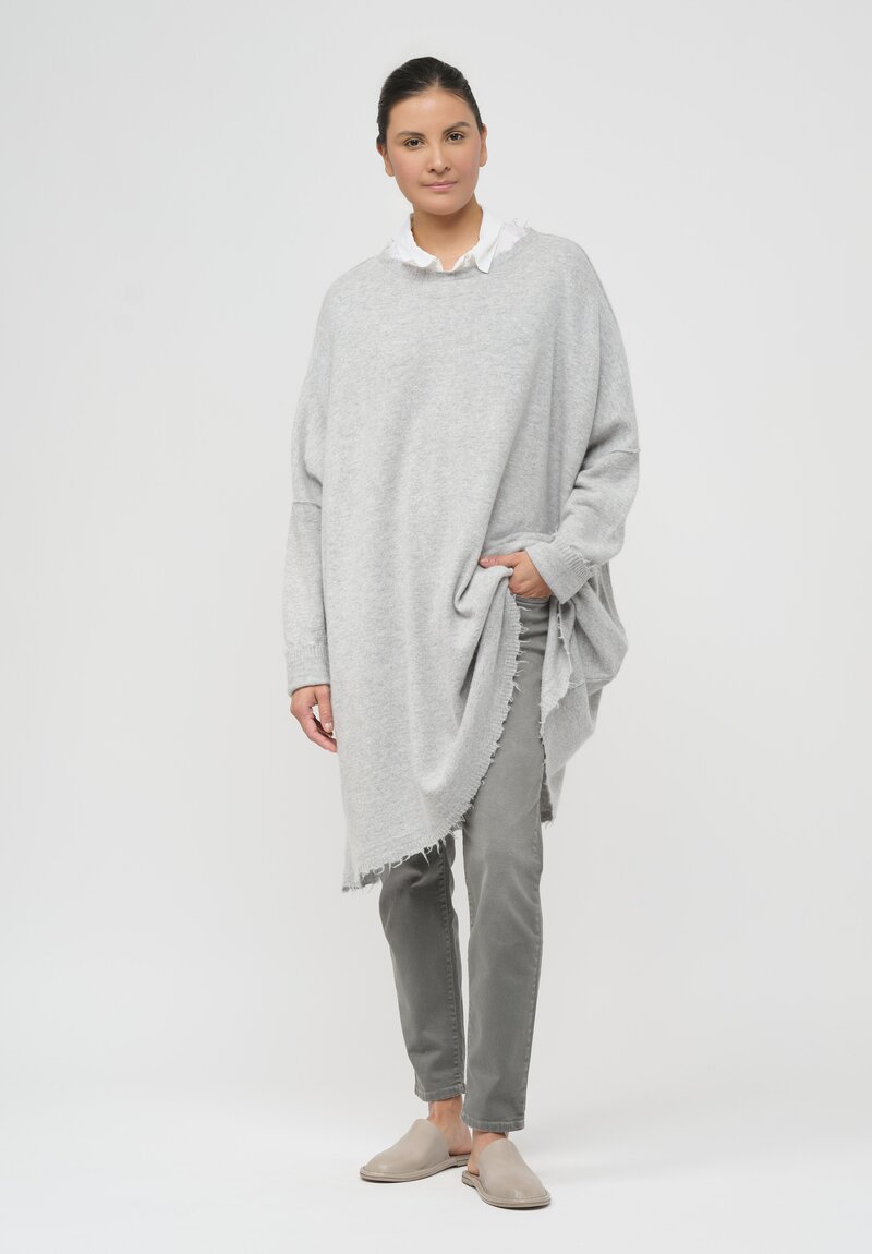 Rundholz Dip Oversize Raccoon Knit Tunic in Coal Cloud Grey	