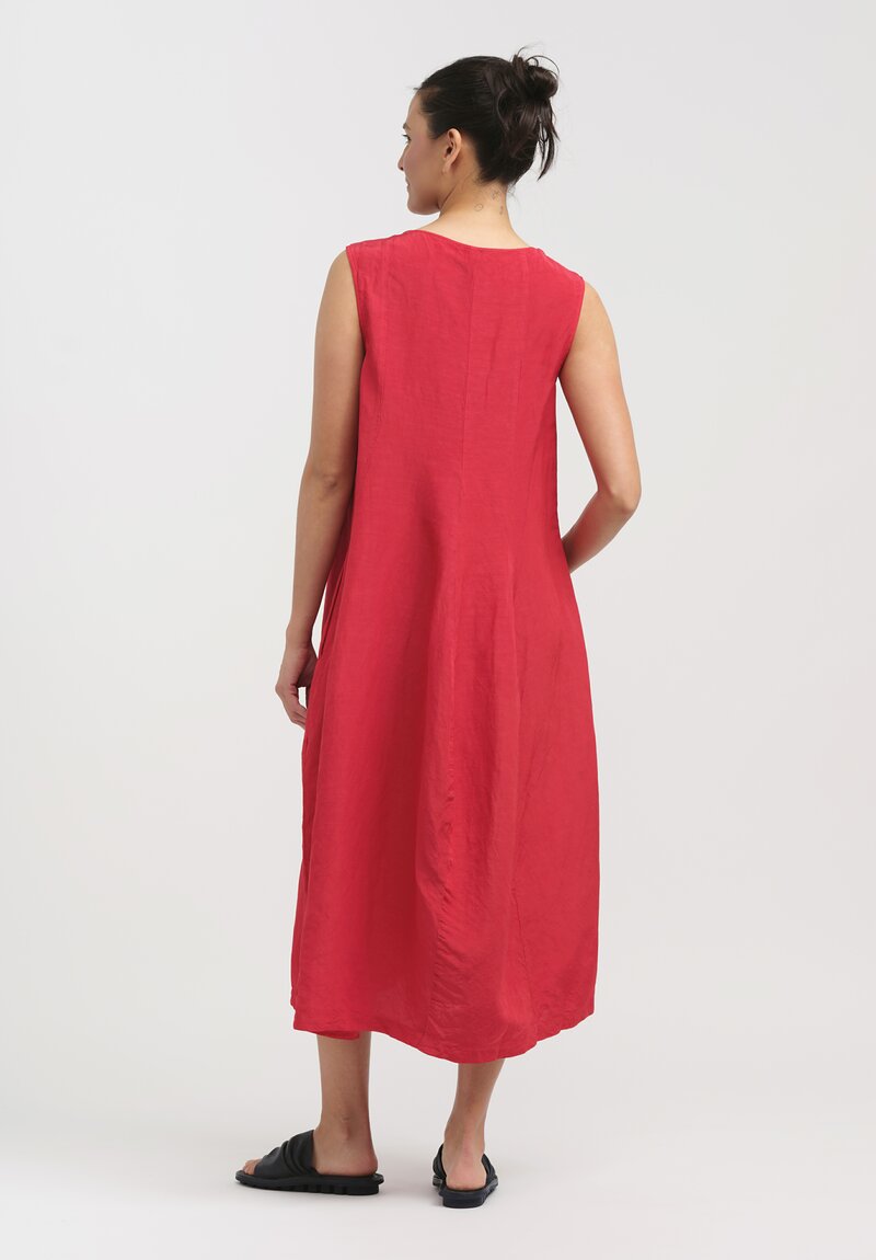 Rundholz Black Label Paneled Balloon Dress in Chili Red