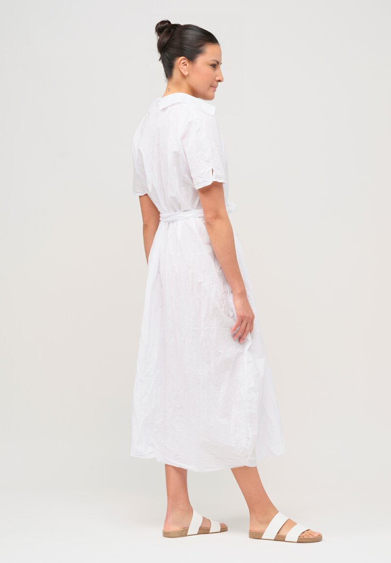Daniela Gregis Washed Cotton Manichina Dress in Optical White	