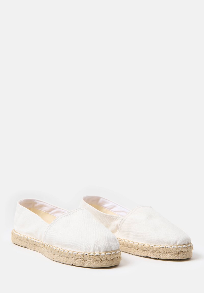 Daniela Gregis Linen Classic Espadrilles in Bianco White	