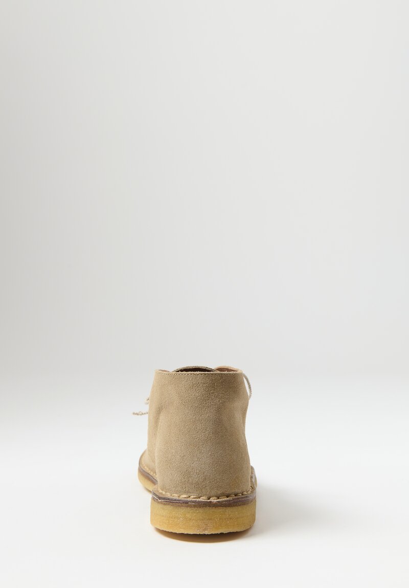 Daniela Gregis Suede Polacchino Short Ankle Boot in Fango Natural	
