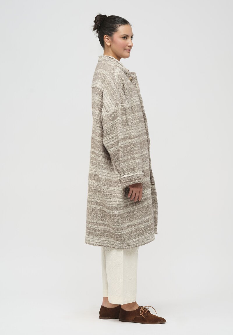 Cottle Earth Wall Orchestra Coat in Stucco Ecru Natural	
