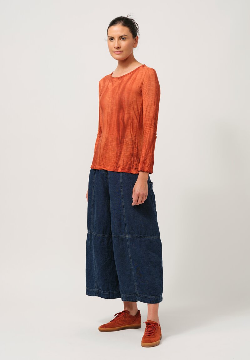 Gilda Midani Linen Egg Pants in Medium Blue