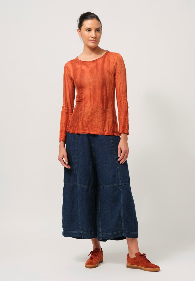 Gilda Midani Linen Egg Pants in Medium Blue