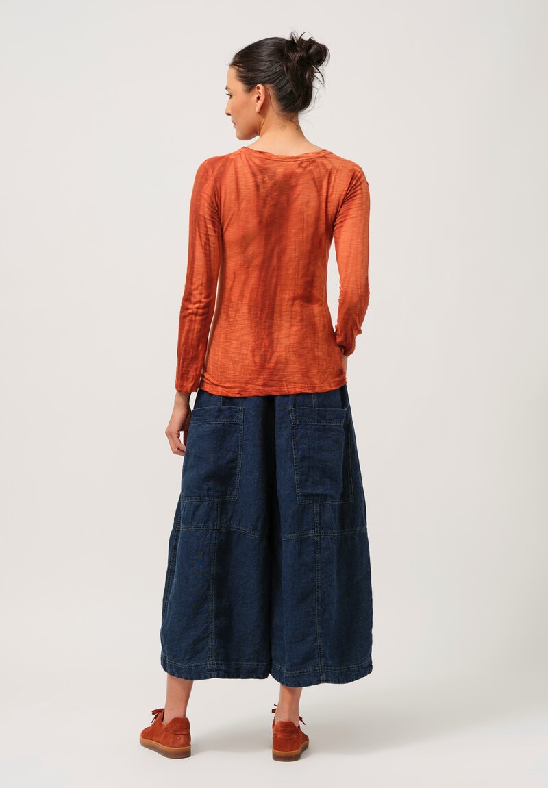 Gilda Midani Linen Egg Pants in Medium Blue