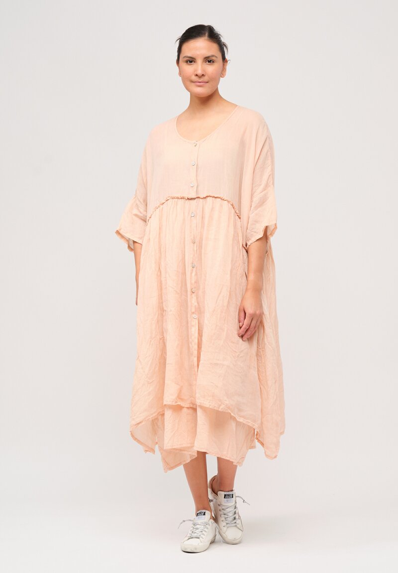 Gilda Midani Cotton Solid Dyed Overdress in Sea Shell Pink	