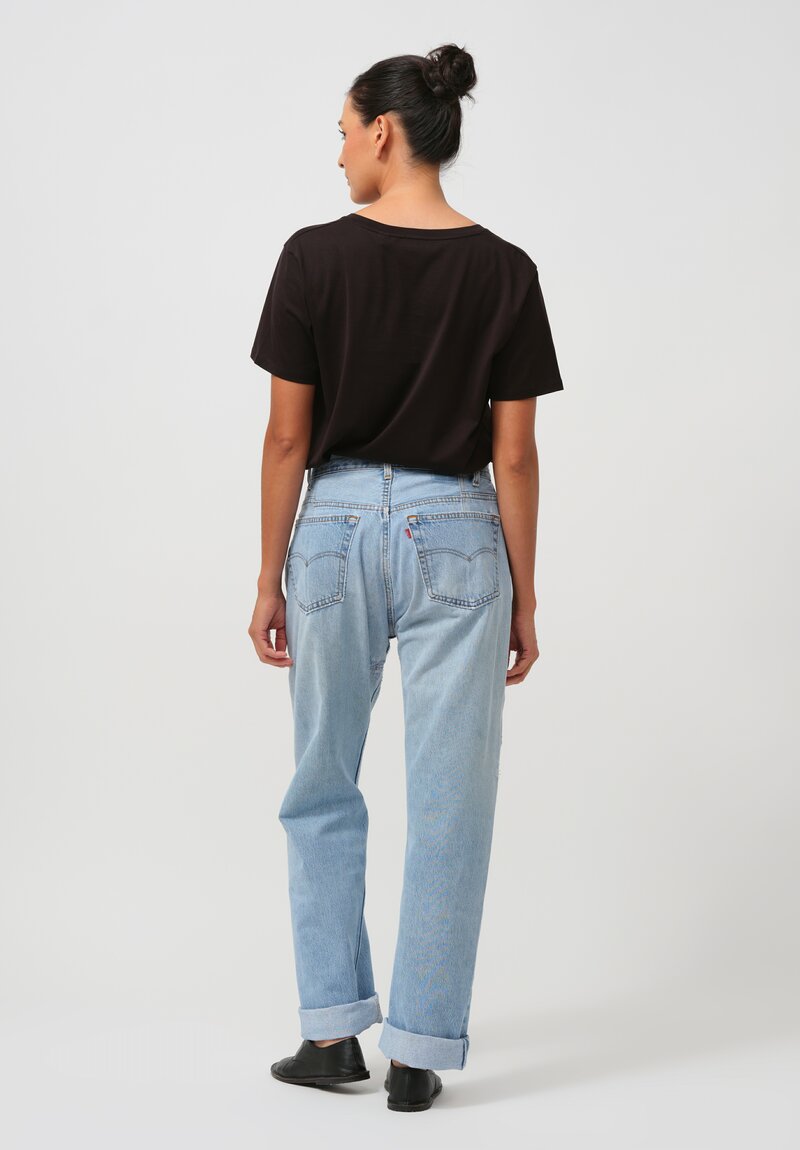 Re/Done Cotton 90's Jean in Light Wash Indigo	