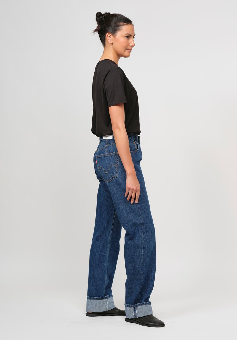 RE/DONE Cotton 90's Jean in Dark Wash Indigo	