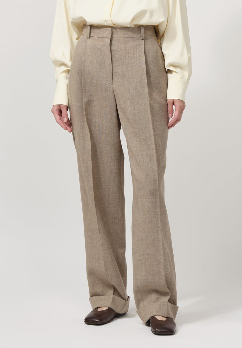 The Row Tor Pant in Taupe Brown	