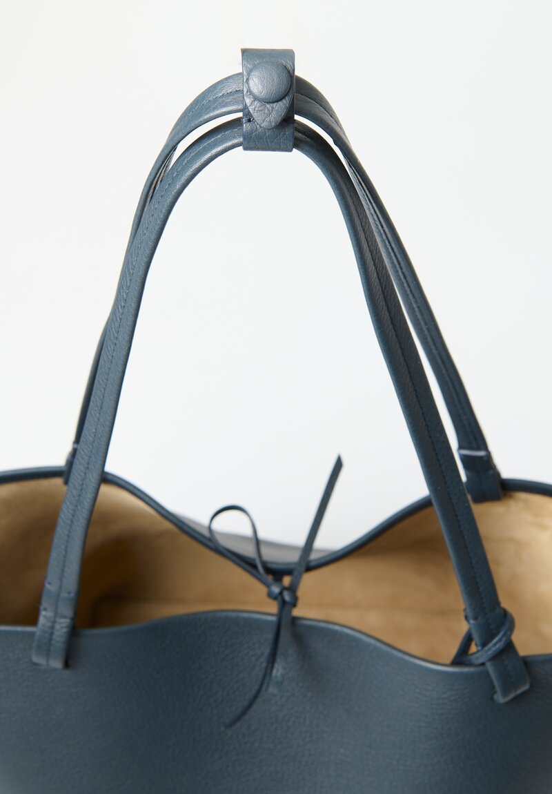 The Row Leather Park Tote Bag in Virginia Blue	