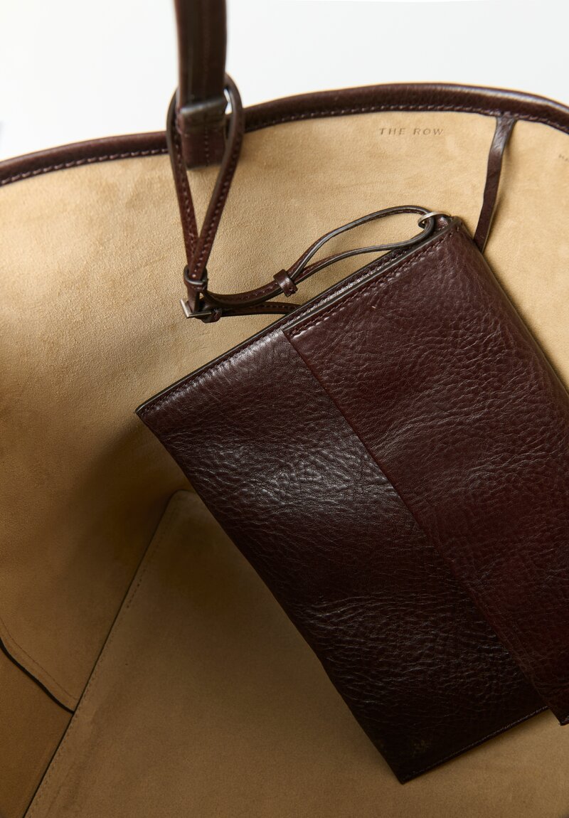 The Row Leather Park Tote Bag in Brown	