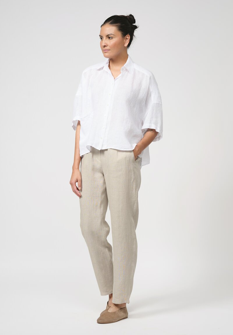 Antonelli Linen Dario Shirt in White