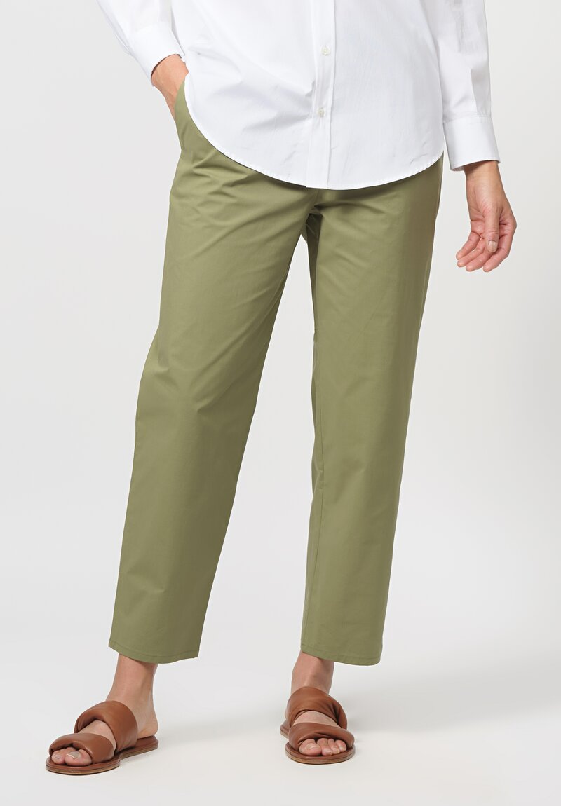 Antonelli Stretch Cotton Penelope Pants in Khaki Green