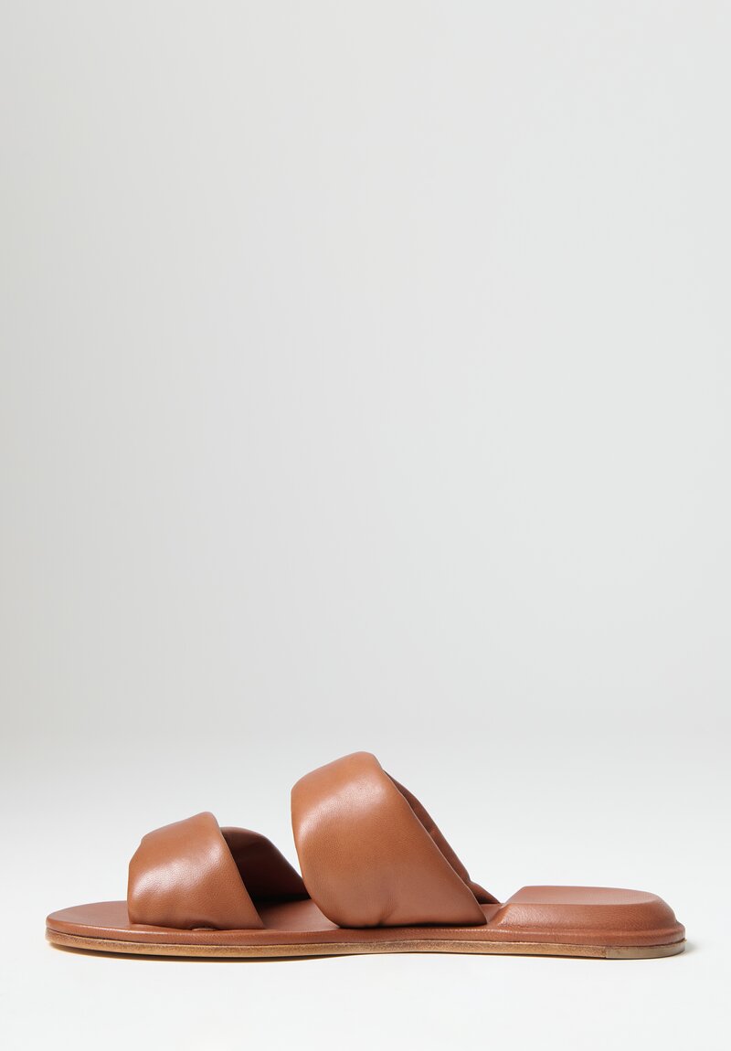 Officine Creative Leather Cybille Sandals in Guanteria Toffee Brown	