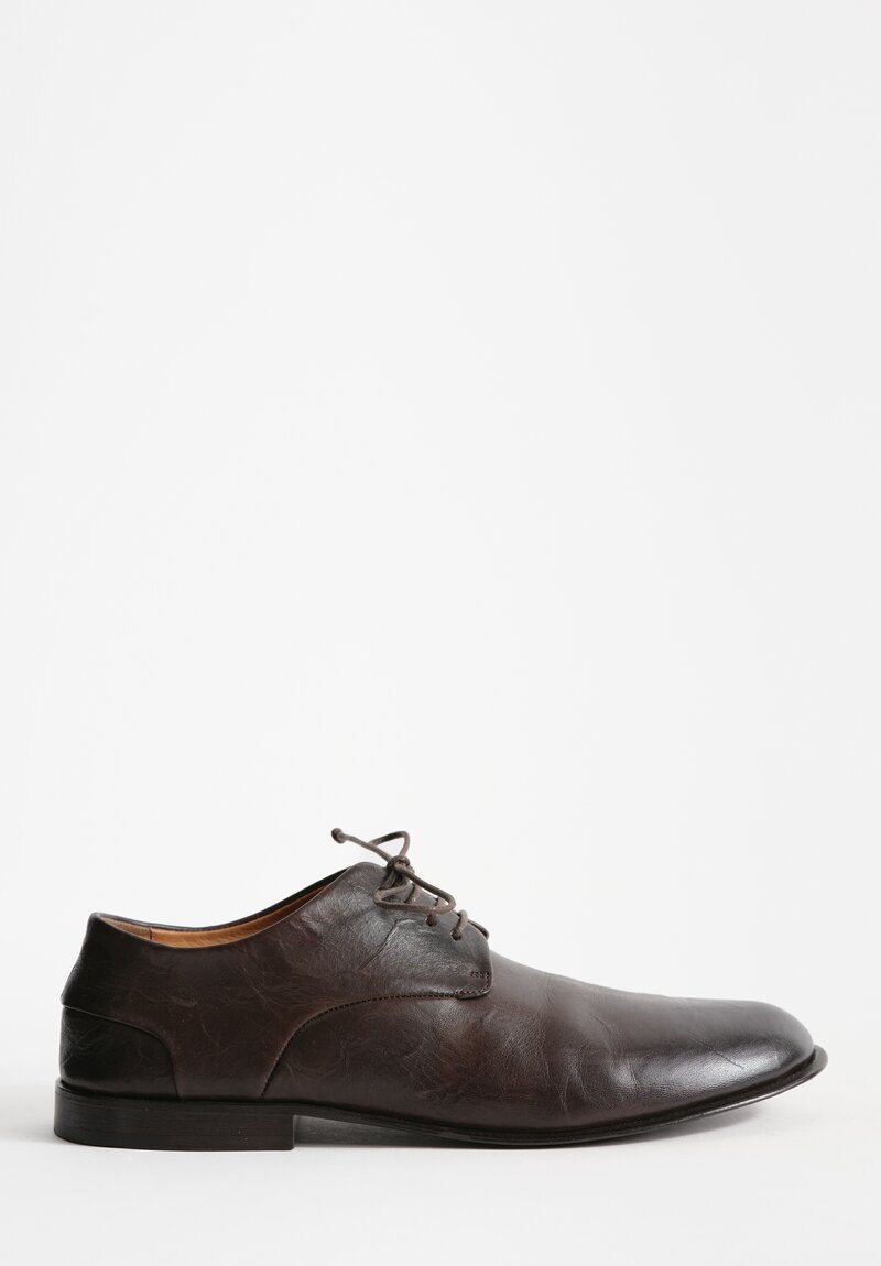 Marsèll Leather Stucco Derby in Dark Brown	