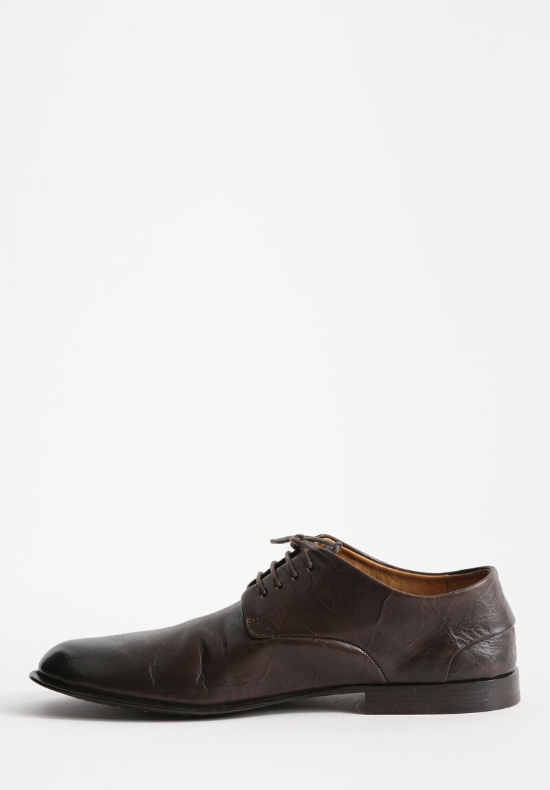 Marsèll Leather Stucco Derby in Dark Brown	