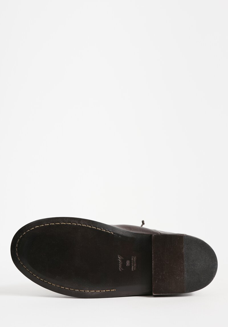 Marsèll Leather Stucco Derby in Dark Brown	