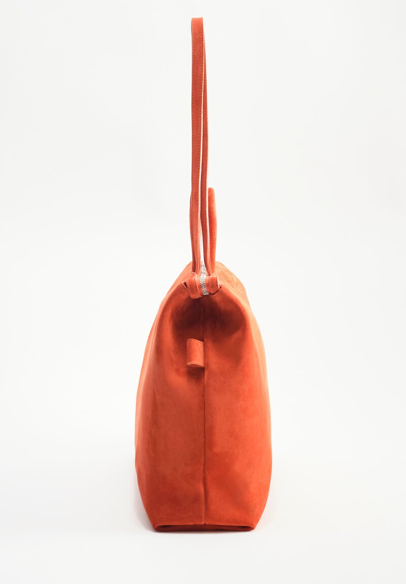 Marsèll Suede Orizzontale Shoulder Bag in Burnt Orange	