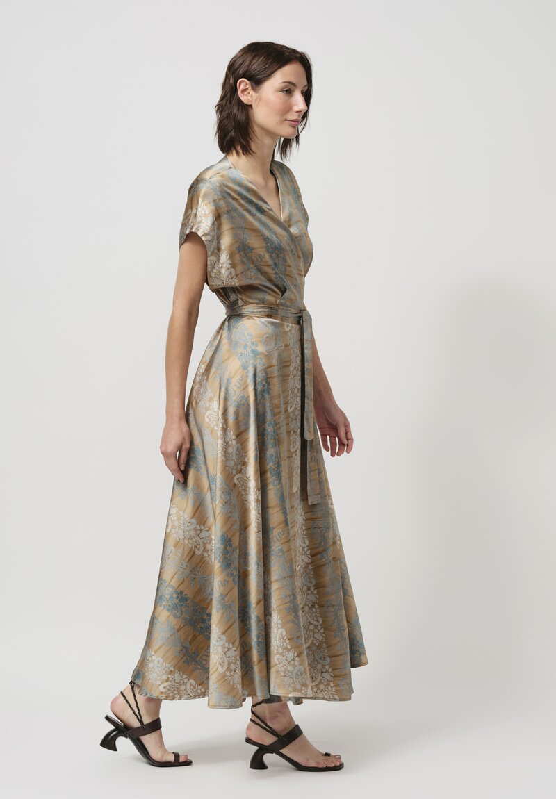 Pierre-Louis Mascia Silk Adanastr Dress in Garland Stripes