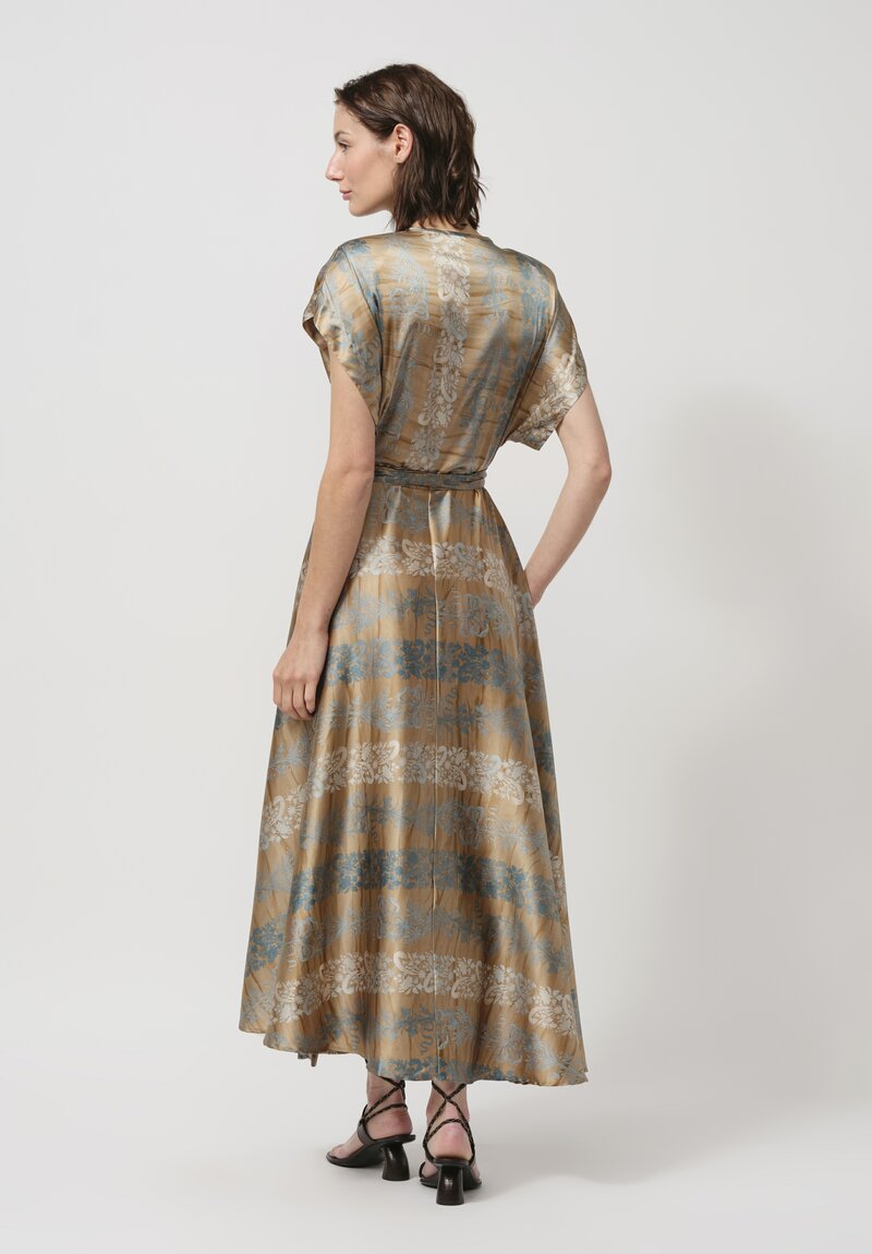 Pierre-Louis Mascia Silk Adanastr Dress in Garland Stripes