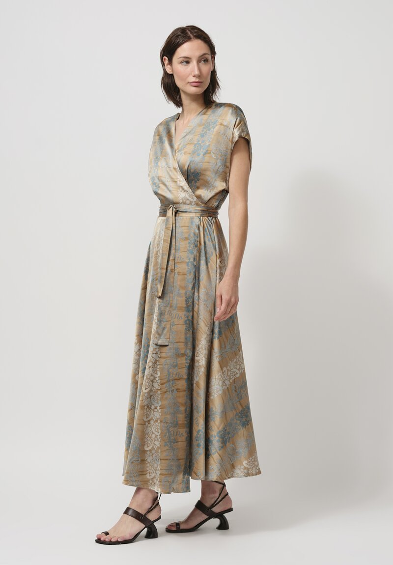 Pierre-Louis Mascia Silk Adanastr Dress in Garland Stripes