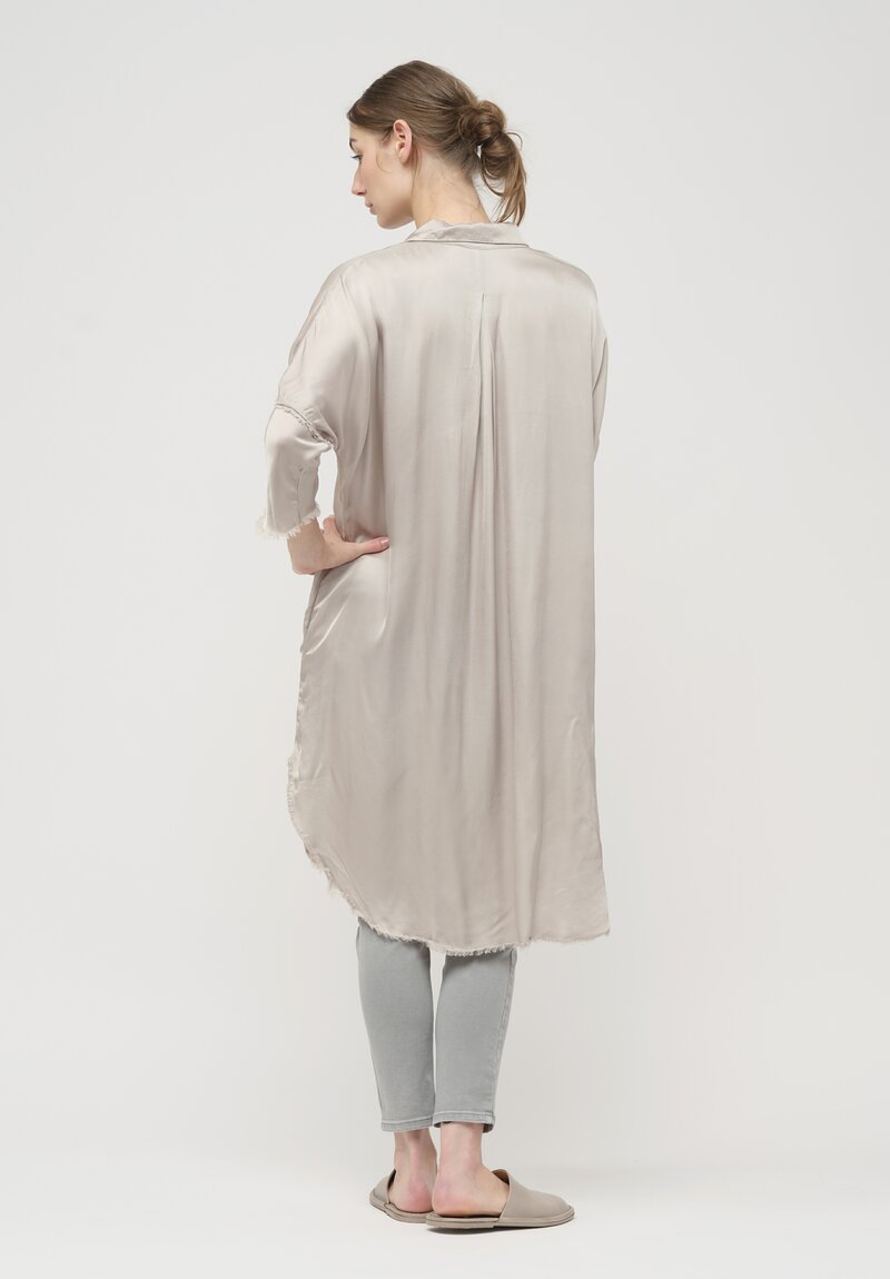 Jaga Distressed Edge Shirt Dress in Titan Grey	