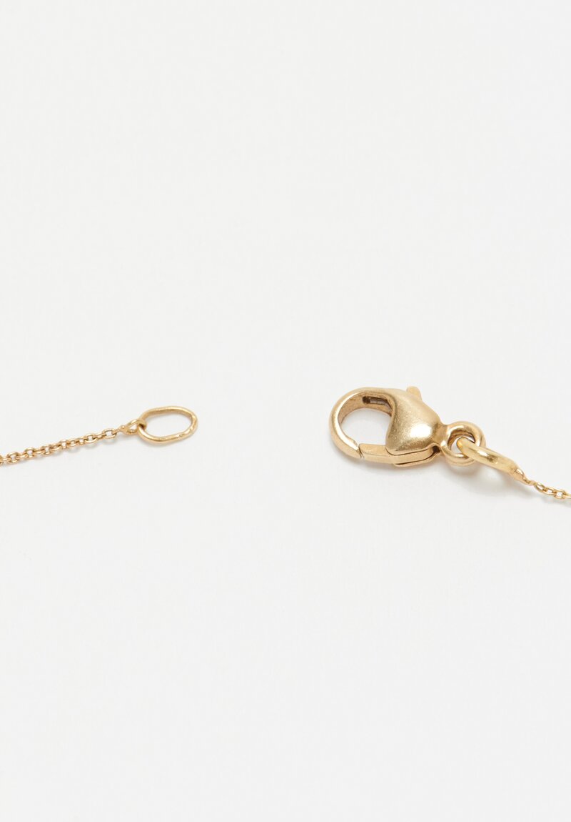 April Higashi 22k, 18k Necklace with Teardrop Emerald Pendant	