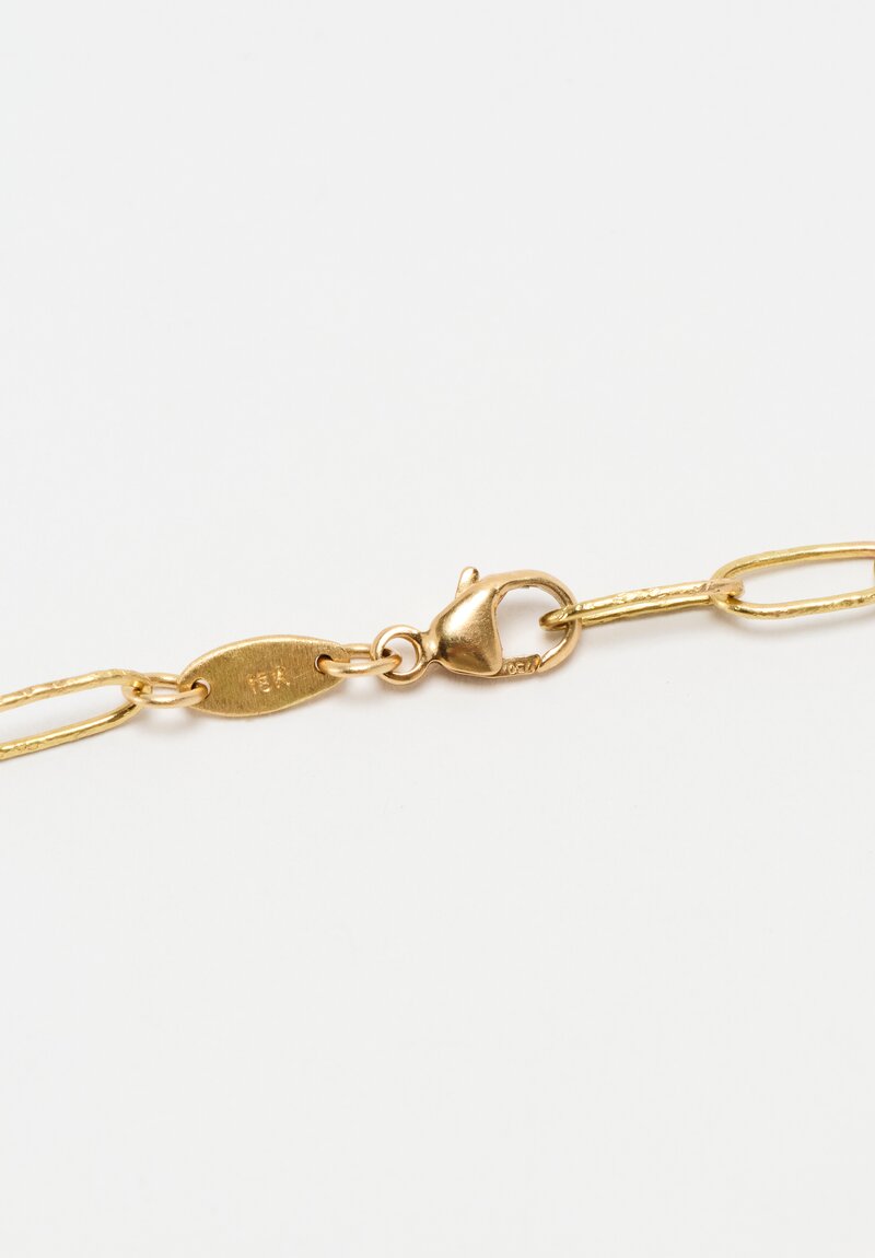 Yasuko Azuma 18K Hammered Gold Diamond Bubble Chain Bracelet