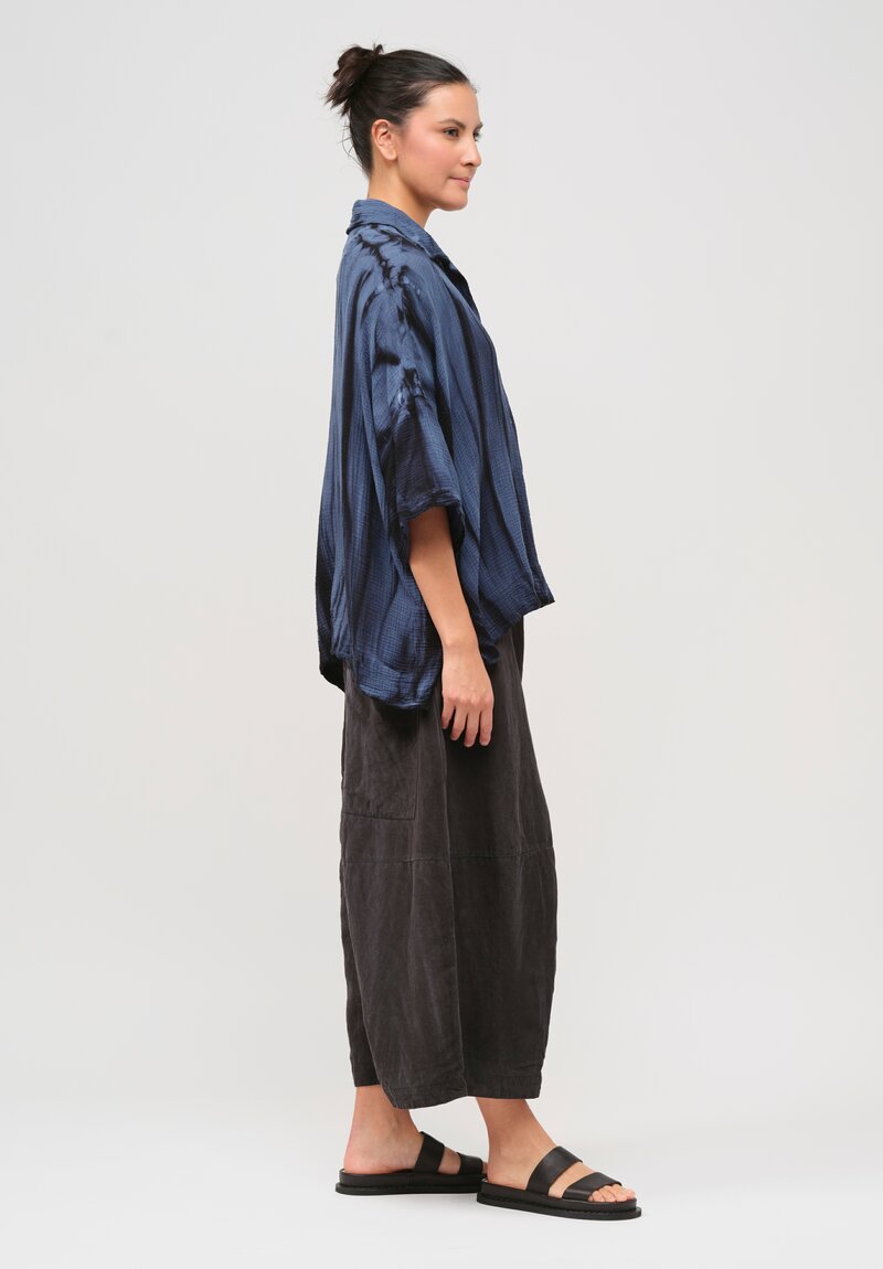 Gilda Midani Cotton Gauze River Shirt in Marble Blue