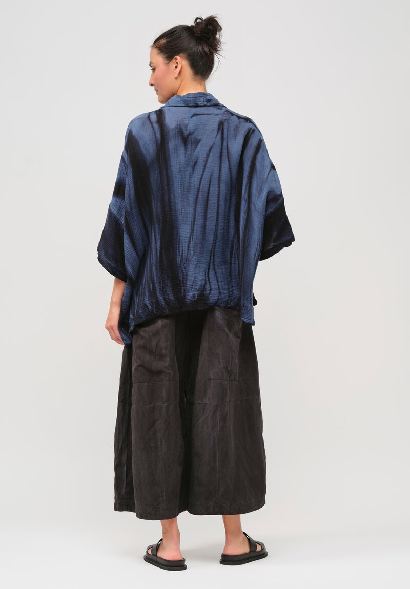 Gilda Midani Cotton Gauze River Shirt in Marble Blue