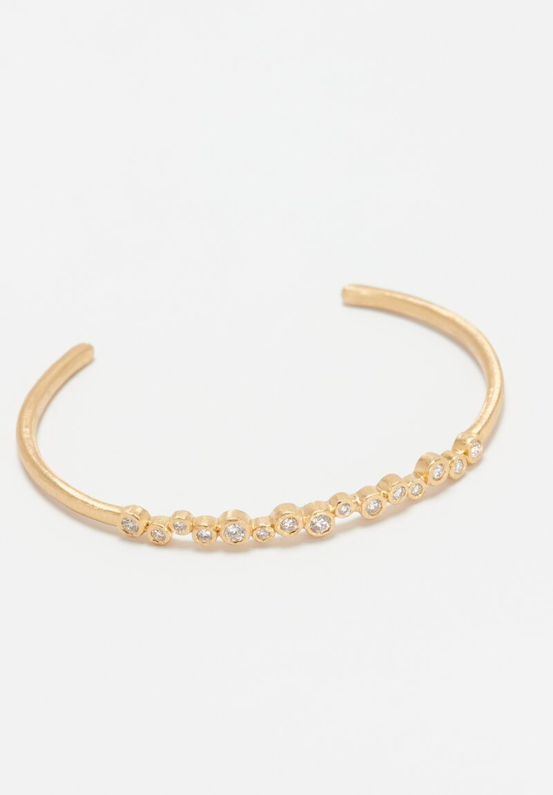 Yasuko Azuma 18k, 15 Diamond Cuff Bracelet	