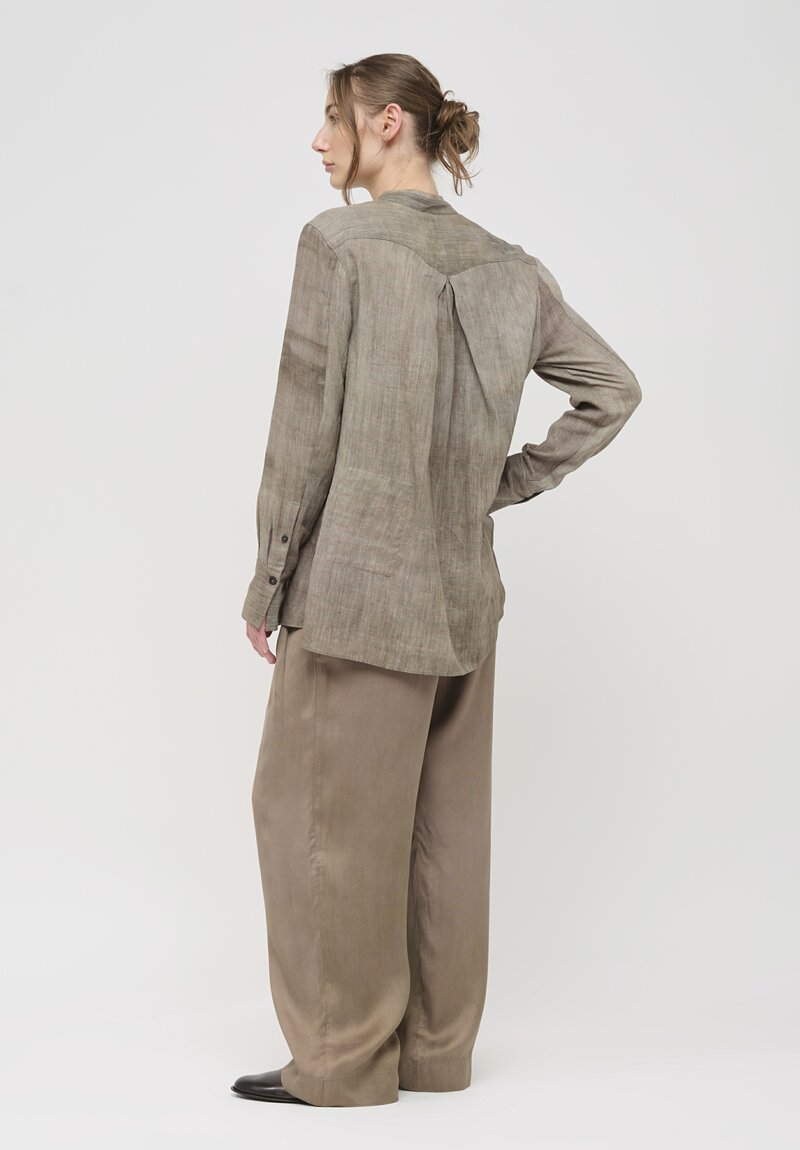 Ziggy Chen Extra Long Straight Trousers in Light Brown