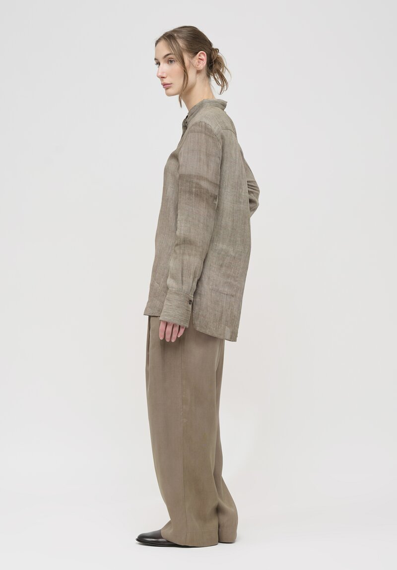 Ziggy Chen Extra Long Straight Trousers in Light Brown