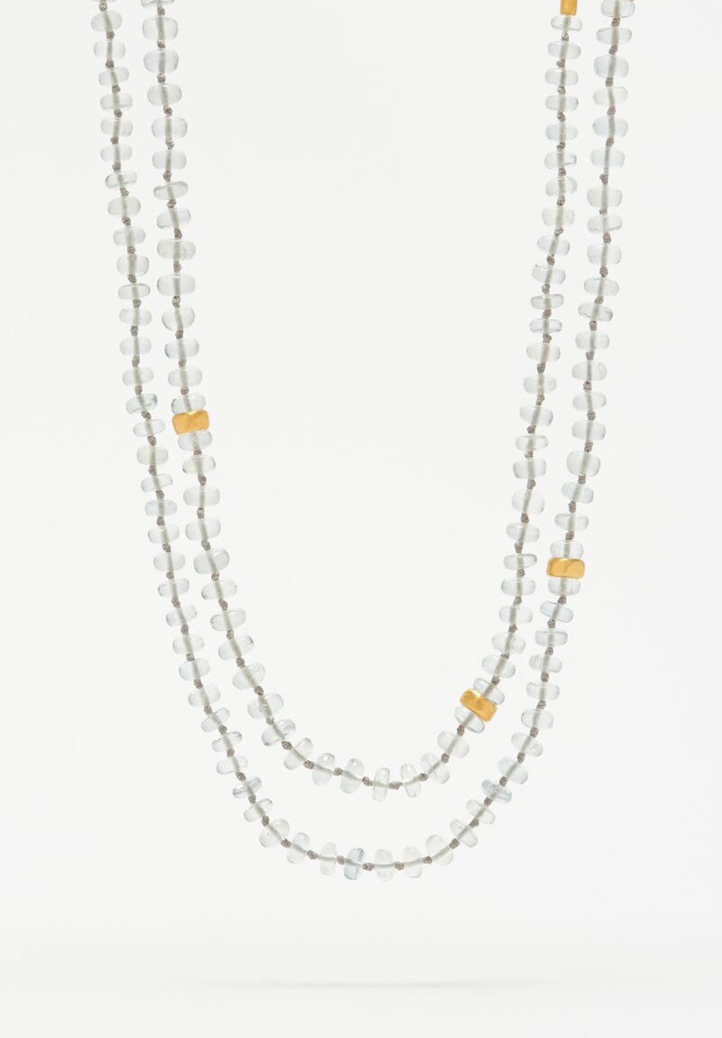 Lika Behar 24K, 'Sarah' Versatile Cabochon Aquamarine Bead Necklace	