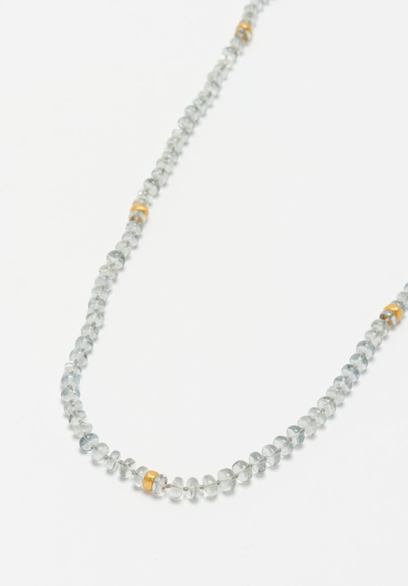 Lika Behar 24K, 'Sarah' Versatile Cabochon Aquamarine Bead Necklace	